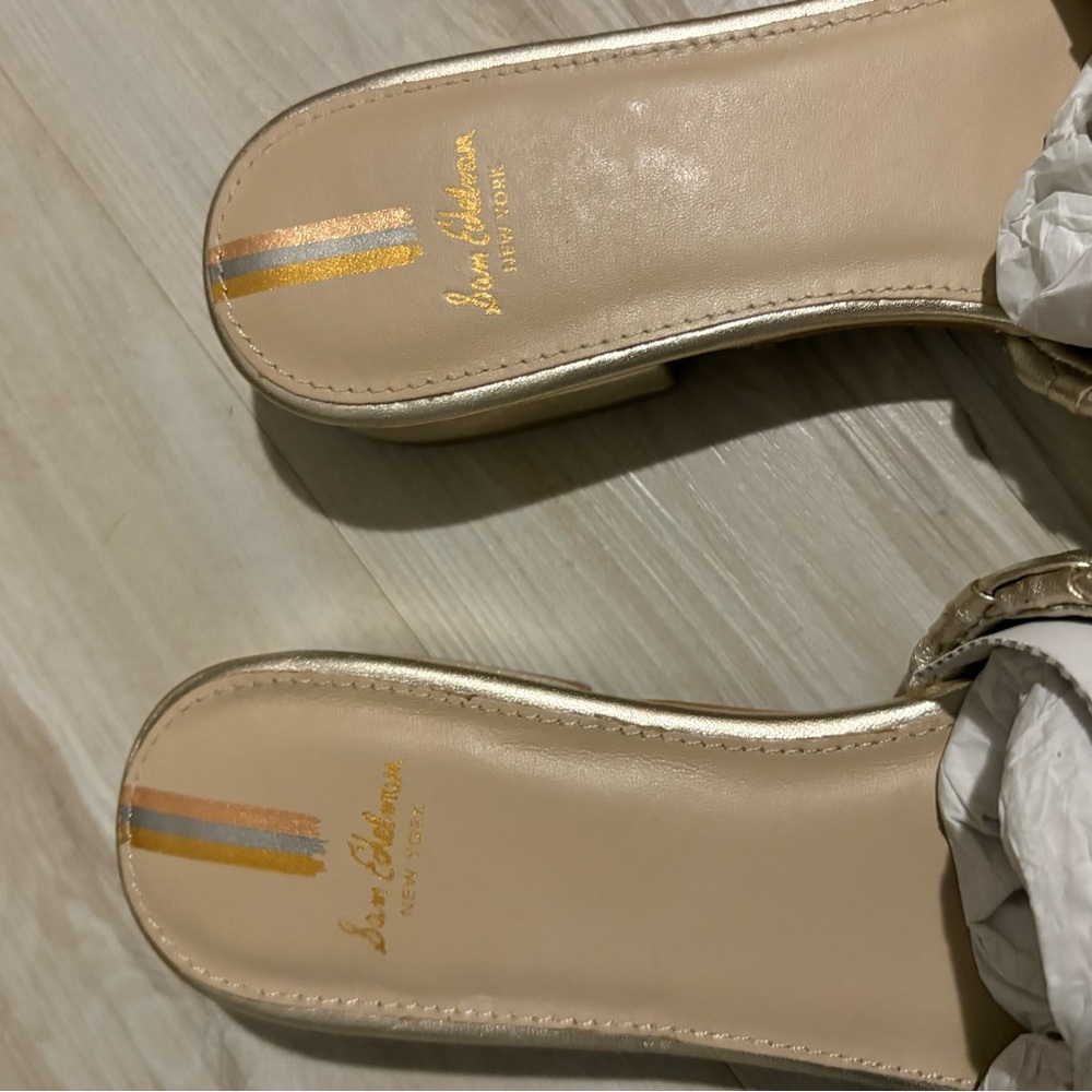 Sam Edelman Silver Woven Mules - Picture 4 of 5